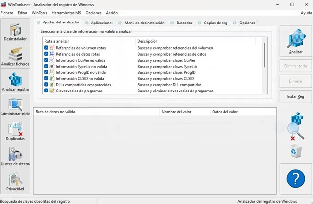 Captura del programa