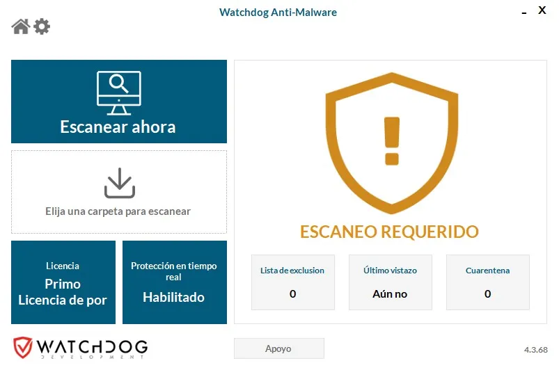Captura del programa