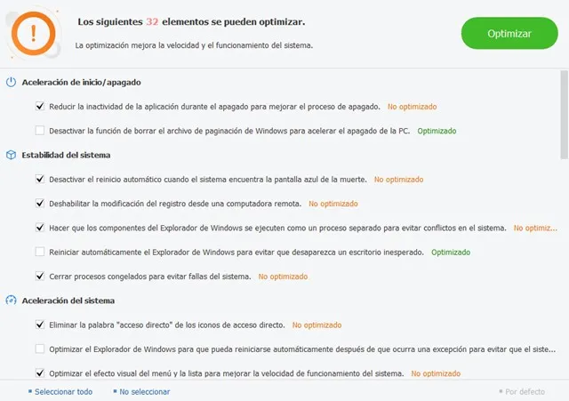 Captura del programa