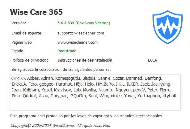 Captura del programa