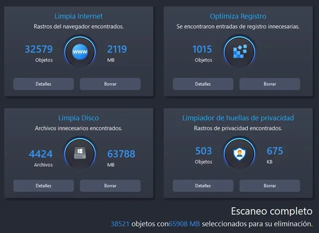Captura del programa