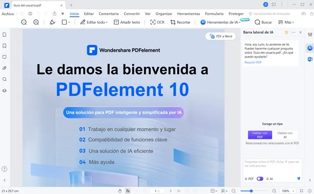 Captura del programa