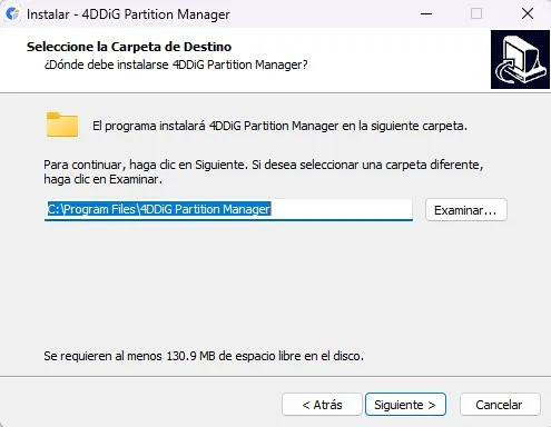 Captura del programa