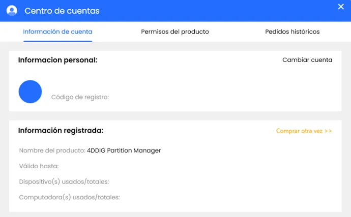 Captura del programa