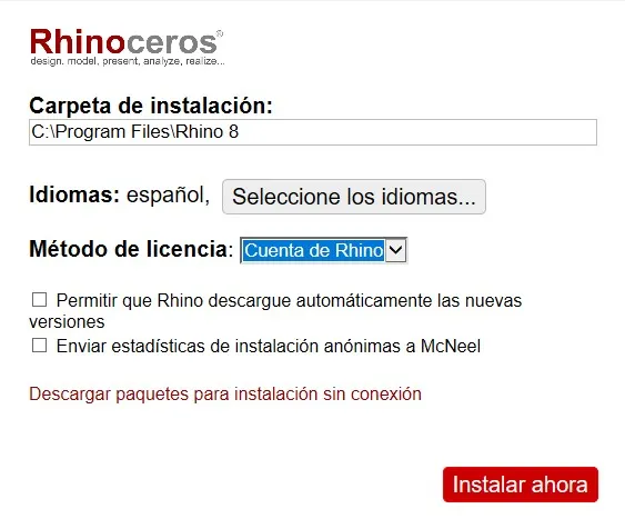 Captura del programa