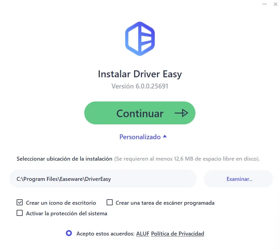 Captura del programa