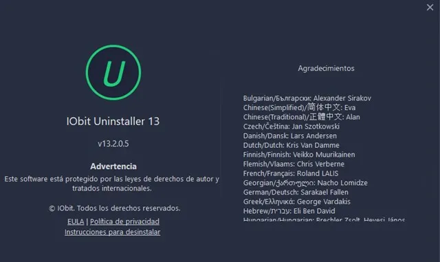 Captura del programa
